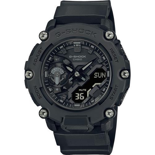 CASIO 卡西歐 G-SHOCK 一起冒險去 碳核心防護構造雙顯計時手錶 (GA-2200BB-1A)
