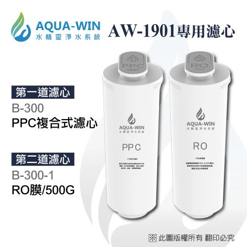 【AQUA-WIN】AW-1901專用濾心2支組(B-300+B-300-1)