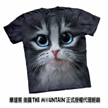 【摩達客】(大尺碼)-美國進口The Mountain 寶貝貓臉 T恤