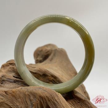 【肌容雪】天然緬甸A貨湖水綠飄花翡翠手鐲 編號125(鐲寬57.4mm#18.5號)