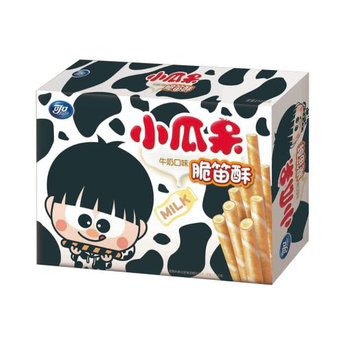 即期品【可口】小瓜呆脆笛酥-牛奶口味量販包210g (捲心酥領導品牌)-效期至112/11/29