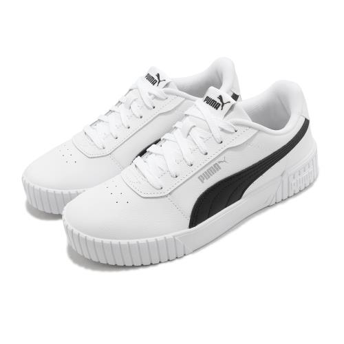 Puma 休閒鞋 Carina 2.0 女鞋 白 黑 基本款 復古 皮革 小白鞋 板鞋 38584907