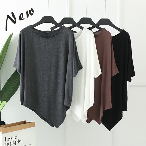 【Reddot 紅點生活】莫代爾寬鬆蝙蝠袖造型T恤