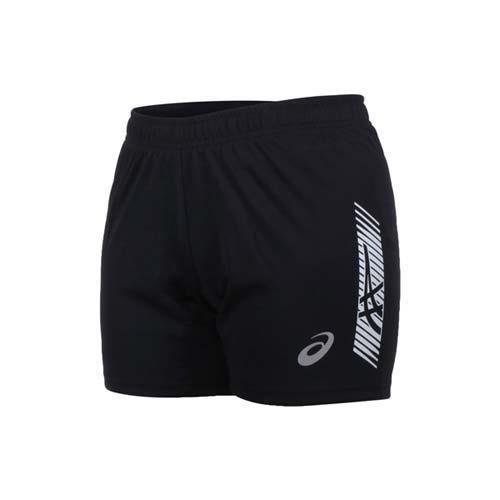 ASICS 女排球短褲-台灣製 三分褲 運動 針織 慢跑 吸濕排汗 反光 亞瑟士