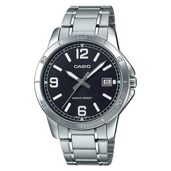 【CASIO 卡西歐】商務型錶款 不鏽鋼數字指針 石英男錶(MTP-V004D-1B2)