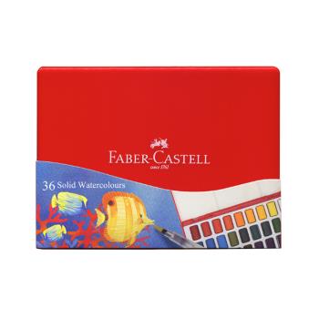 德國 Faber-Castell美術生指定用品 36色攜帶型水彩塊套組