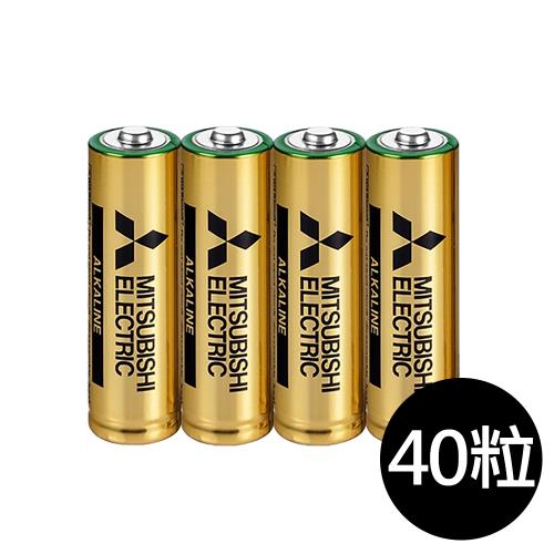 【三菱Mitsubishi】特強 鹼性電池4號AA電池40粒盒裝(LR6/1.5V 無汞/公司貨ALKALINE)
