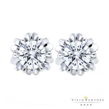 亞帝芬奇 GIA 60分 DVVS2 3VG 八心八箭 鑽石 耳環 微愛 18K金臺+18K金耳針