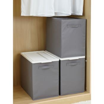衣物收納箱布藝家用 牛津布儲物箱可折疊 衣柜衣服整理盒大號日式
