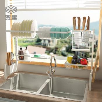 賀里廚房水槽置物架晾碗架碗碟筷收納架水池整理架家用碗筷瀝水架