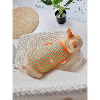 法鬥衣服夏季鬥牛犬幼犬寵物背心防曬衣柯基巴哥狗狗夏天衣服薄款