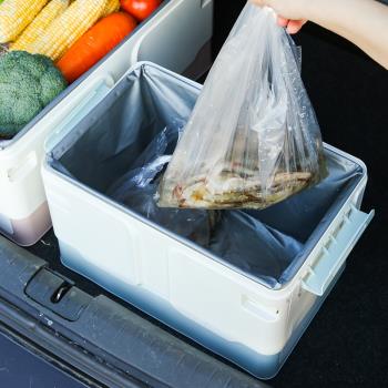 車載收納箱汽車後備箱可折疊儲物箱多功能車內用品大全零食整理盒