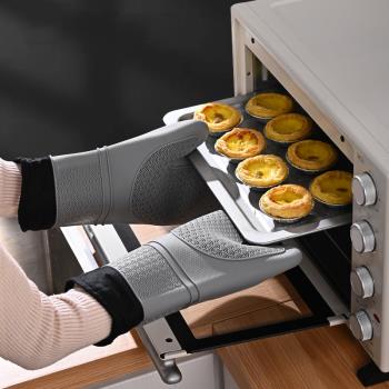 創意加厚防燙手套廚房隔熱烘焙硅膠手夾微波爐耐高溫烤箱烤盤防熱