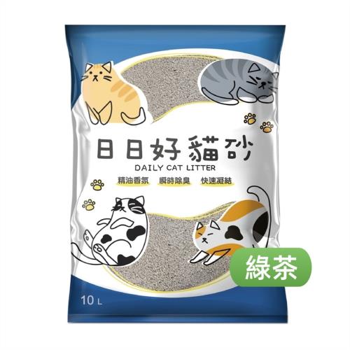 日日好精油貓砂(綠茶)10L_(礦砂)_VIP