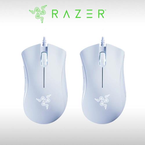 【買一送一】RAZER 雷蛇 DEATHADDER ESSENTIAL 煉獄蝰蛇 電競滑鼠 (白)