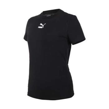 PUMA 女流行系列CLASSICS合身短袖T恤-歐規 慢跑 休閒 上衣