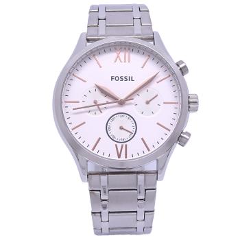 FOSSIL 美國最受歡迎頂尖運動時尚三眼造型腕錶-白面-BQ2468M