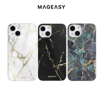 MAGEASY iPhone 14 Plus 6.7吋 Marble M 大理石紋磁吸防摔手機殼