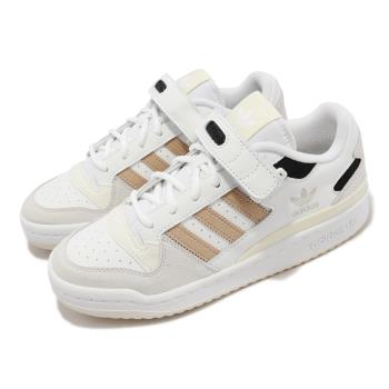 adidas 休閒鞋 Forum Low W 女鞋 白 奶茶 復古 魔鬼氈 三葉草 愛迪達 GW7107