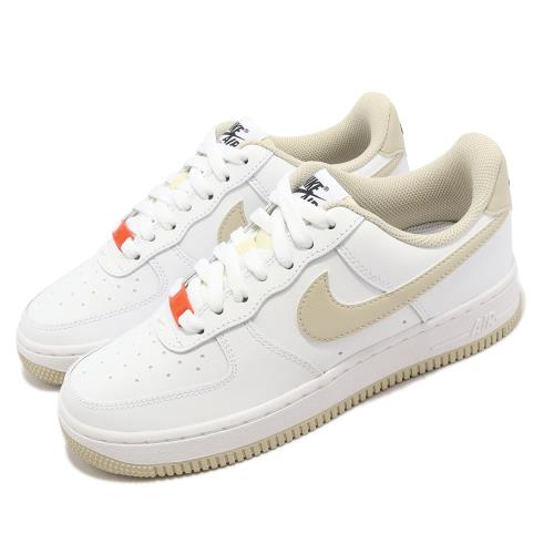 Nike 休閒鞋 Air Force 1 07 白 奶茶 亞麻 男鞋 AF1 小白鞋 DZ2771-121