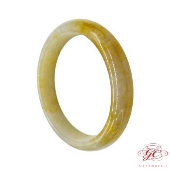 【肌容雪】天然緬甸冰絲黃翡翡翠手鐲A貨 編號279 (鐲寬57.5mm #18.5號)