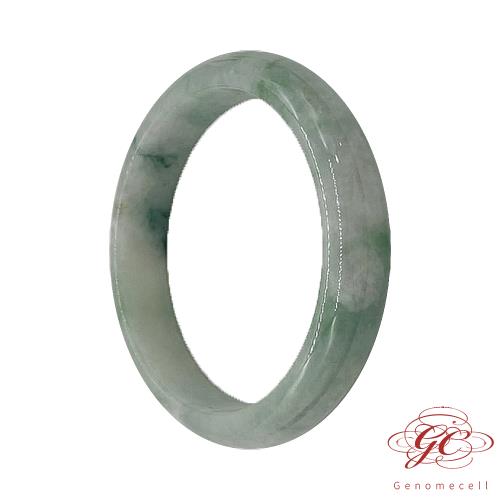 【肌容雪】天然緬甸A貨飄花翡翠特色美鐲 編號195 (鐲寬58.1mm #19號)