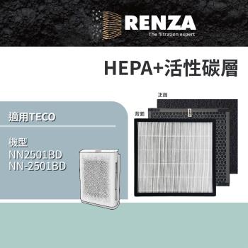 適用 TECO 東元 NN2501BD 智慧感應DC節能空氣清淨機 HEPA+活性碳二合一濾網 濾芯
