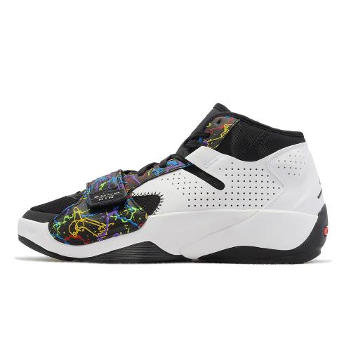Nike 籃球鞋 Jordan Zion 2 PF 白 黑 男鞋 錫安 胖虎 塗鴉 實戰 2代 氣墊 DO9068-003