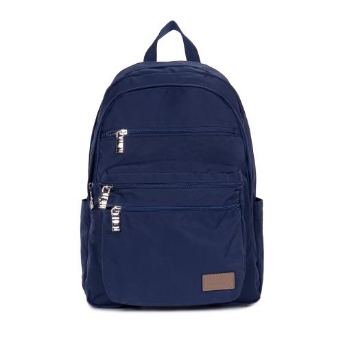 J II 後背包-風旅雙拉鍊防潑水後背包-深藍色-6003-2