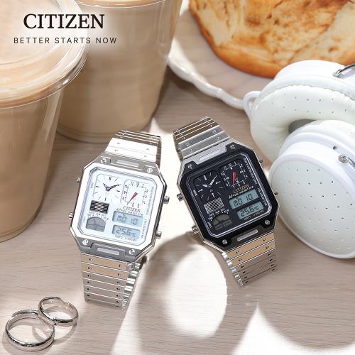 CITIZEN星辰Chronograph 80年代復古計時電子腕錶-JG2126-69E|預購錶款