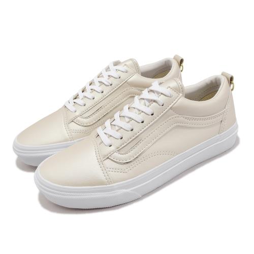 Vans 休閒鞋V36CF Shy Old Skool 男女鞋香檳金米白日本線珠光百搭金屬