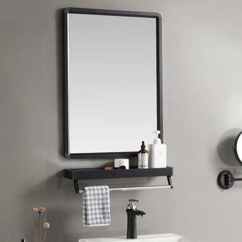 北歐風衛生間浴室鏡 壁掛式免打孔浴室衛浴化妝鏡