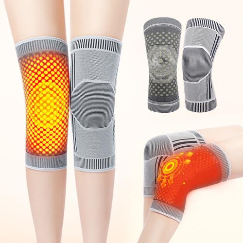 【E-Pin 逸品生活】艾草纖維天然竹炭保暖鎖溫自發熱護膝(1雙/3種尺寸/膝蓋不適/保暖/彈力)