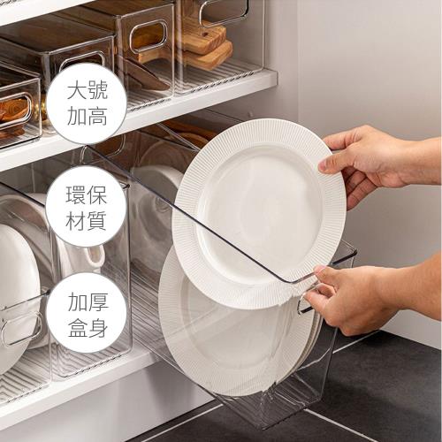 【帕斯特收納生活】廚房桌面收納盒 零食整理盒 透明壓克力 櫥櫃置物盒 廚房檯面 (大號加高/2入)