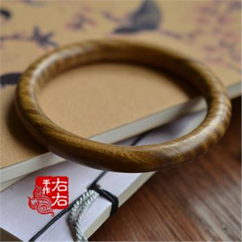 手工雕刻綠檀木手鐲手鍊