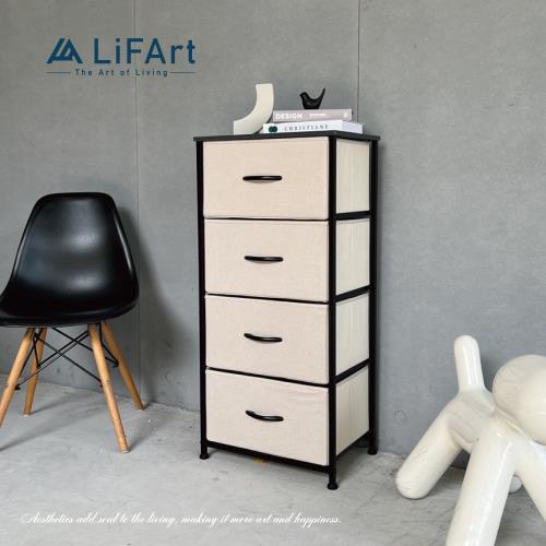 【LiFArt】日系上木板四層抽屜收納櫃