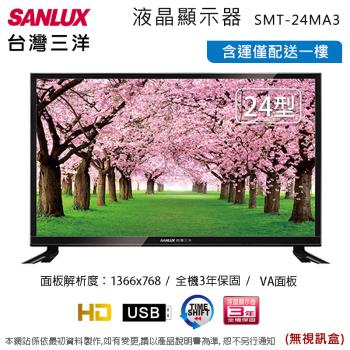 SANLUX臺灣三洋 24吋液晶顯示器(無視訊盒)SMT-24MA3~含運不含拆箱定位