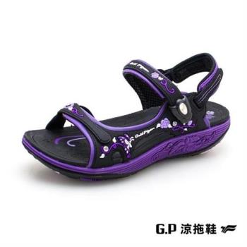G.P 舒適中厚底磁扣兩用涼拖鞋G2358W-紫色(SIZE:36-39 共三色) GP