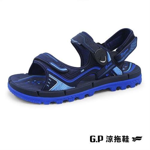 G.P 中性TANK重裝磁扣兩用涼拖鞋G2375-藍色(SIZE:37-44 共二色)                  