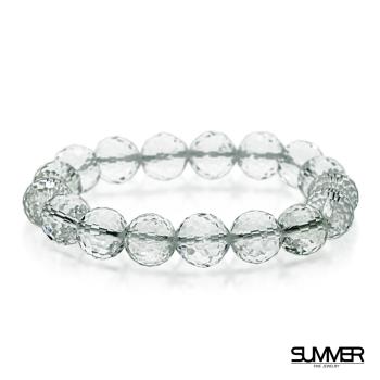 【SUMMER 寶石】白水晶鑽切面手珠11mm隨機出貨(正能量磁場之王)