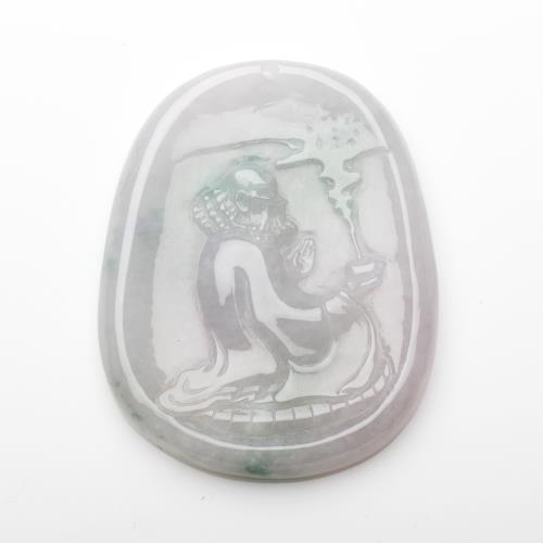 【雅紅珠寶】天然春帶翡翠項鍊-菩提達摩