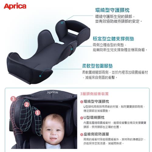 愛普力卡Aprica Fladea grow isofix 0-4歲汽車安全座椅-贈送尿布處理器