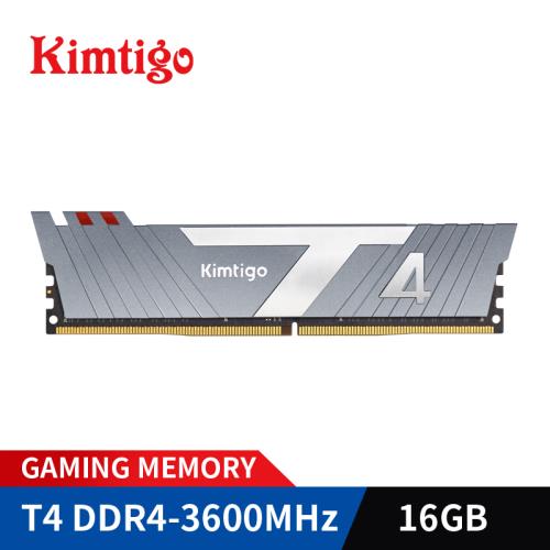 Kimtigo 金泰克 速虎T4 DDR4-3600 16GB 金屬灰 桌上型記憶體