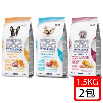 義大利SE卓越-天然呵護犬糧1.5Kg(幼母犬/小型成犬配方) x2包