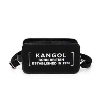 KANGOL 側背包 方包 帆布包 黑色 62251710 20 noK56