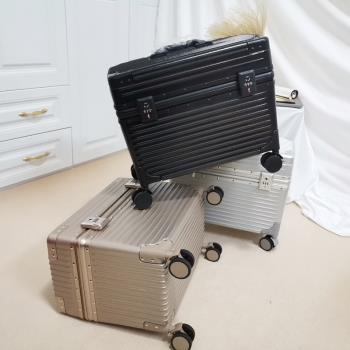 出口日本18寸鋁框機長箱男行李登機攝影箱女旅行萬向輪翻蓋拉桿箱