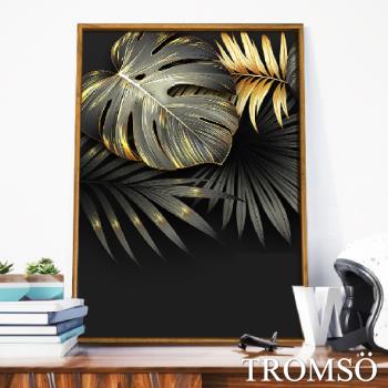 【TROMSO】北歐生活版畫有框畫-黑葉金夏40x60cm