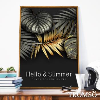 【TROMSO】北歐生活版畫有框畫-黑爵金夏40x60cm
