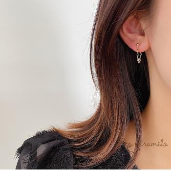 【焦糖小姐 Ms caramelo】925純銀 軟鍊設計耳環