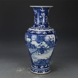 清康熙青花狩獵圖觀音瓶花瓶|花瓶/器皿|ETMall東森購物網